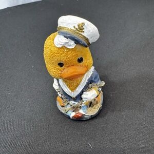 Collectible Sailer Duck Nautical Resin FIGURINE Boat Decor